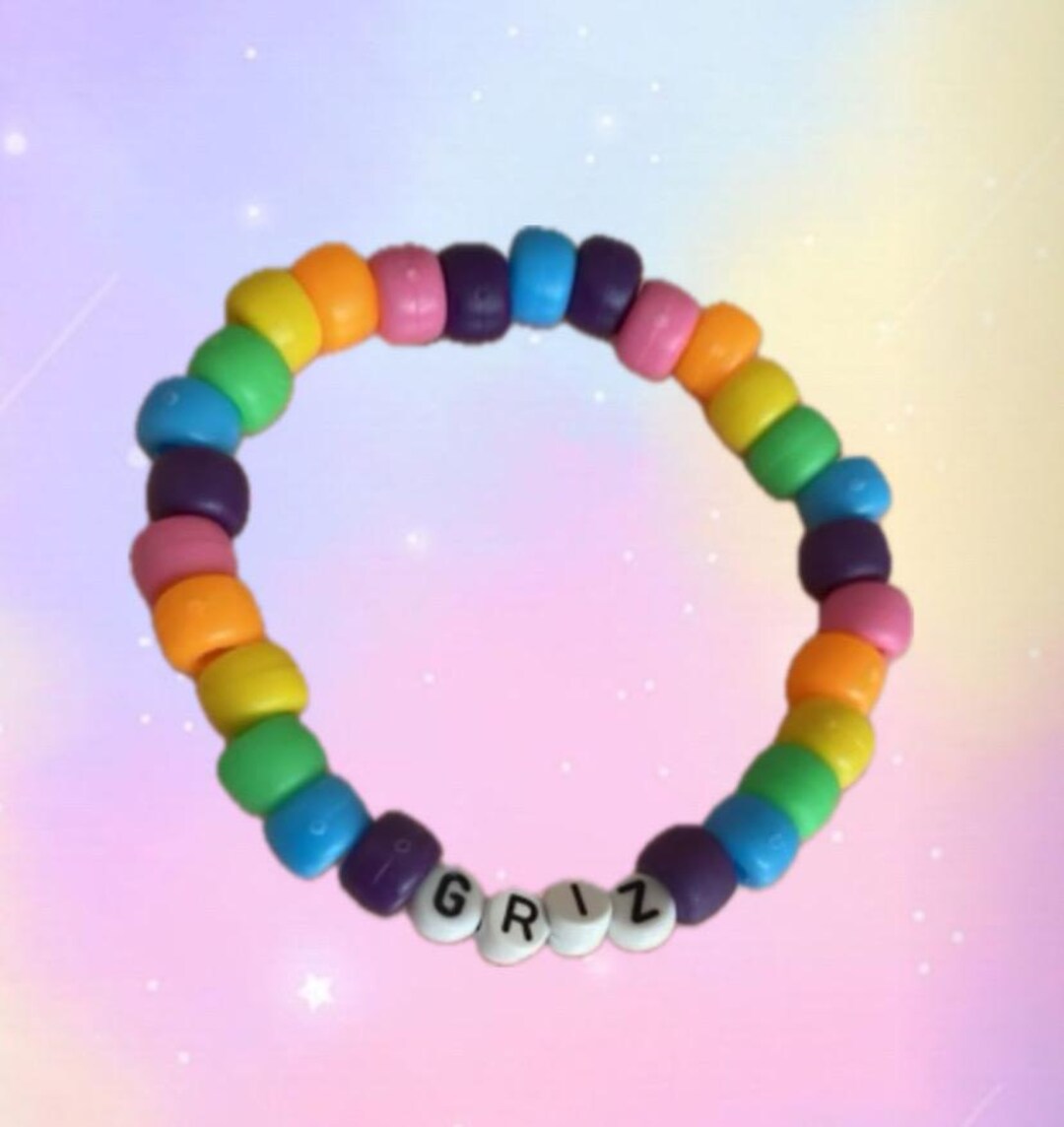 Griz Rainbow Rave Kandi Bracelet - EDM Candy Bracelets Festival Wear ...
