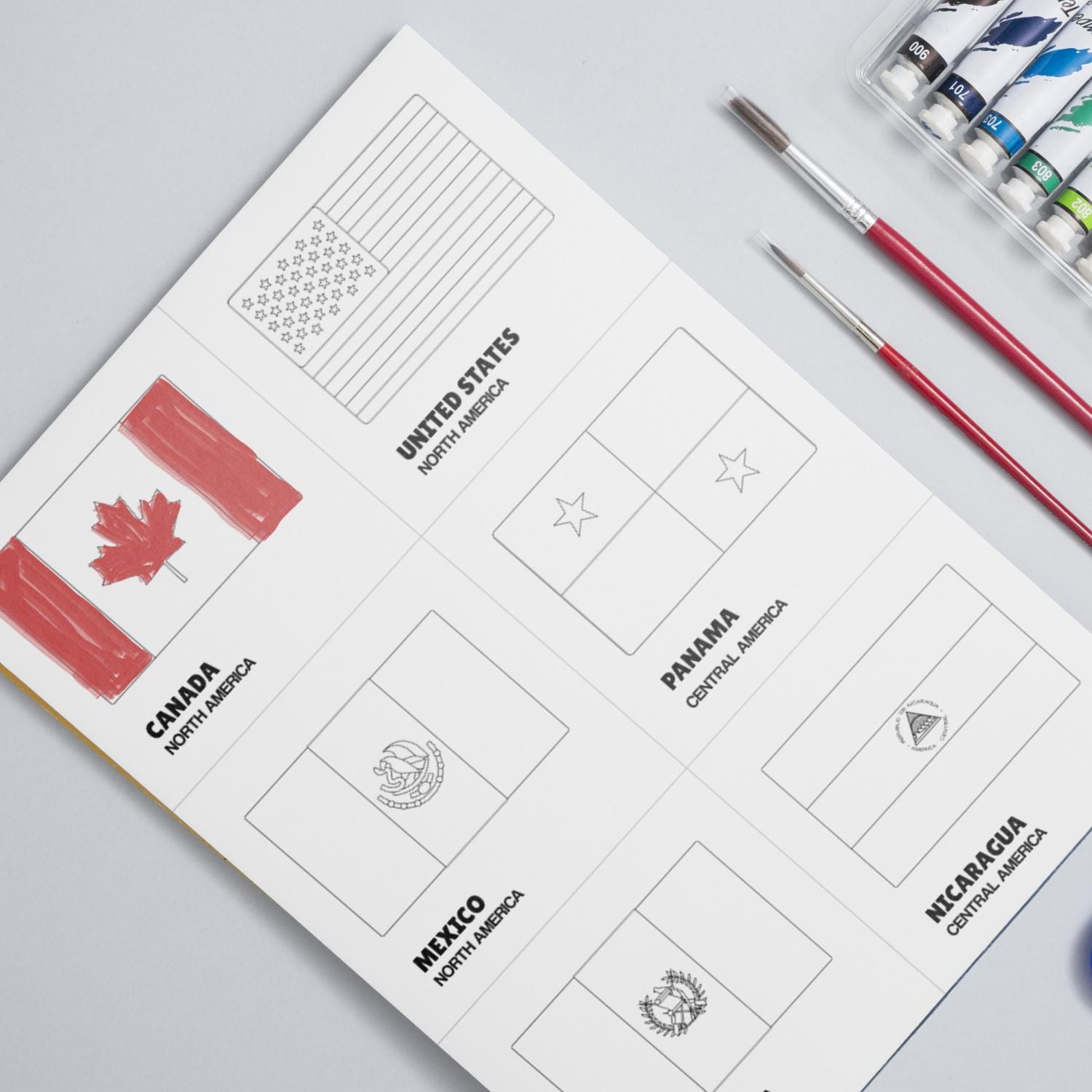 Flags Coloring Pages for Kids | Flags Around the World Coloring ...