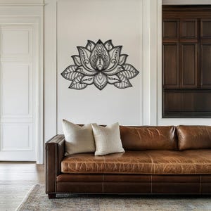 Lotus Metal Wall Art, Mandala Metal Wall Art, Lotus Flower Wall Art, Yoga Wall Sign, Flower Wall Decor, Spiritual Decor, Yoga Lover Gift
