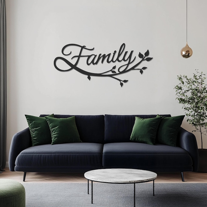 Family Metal Wall Art, Metal Wall Decor, Family Tree Branch Metal Art ...