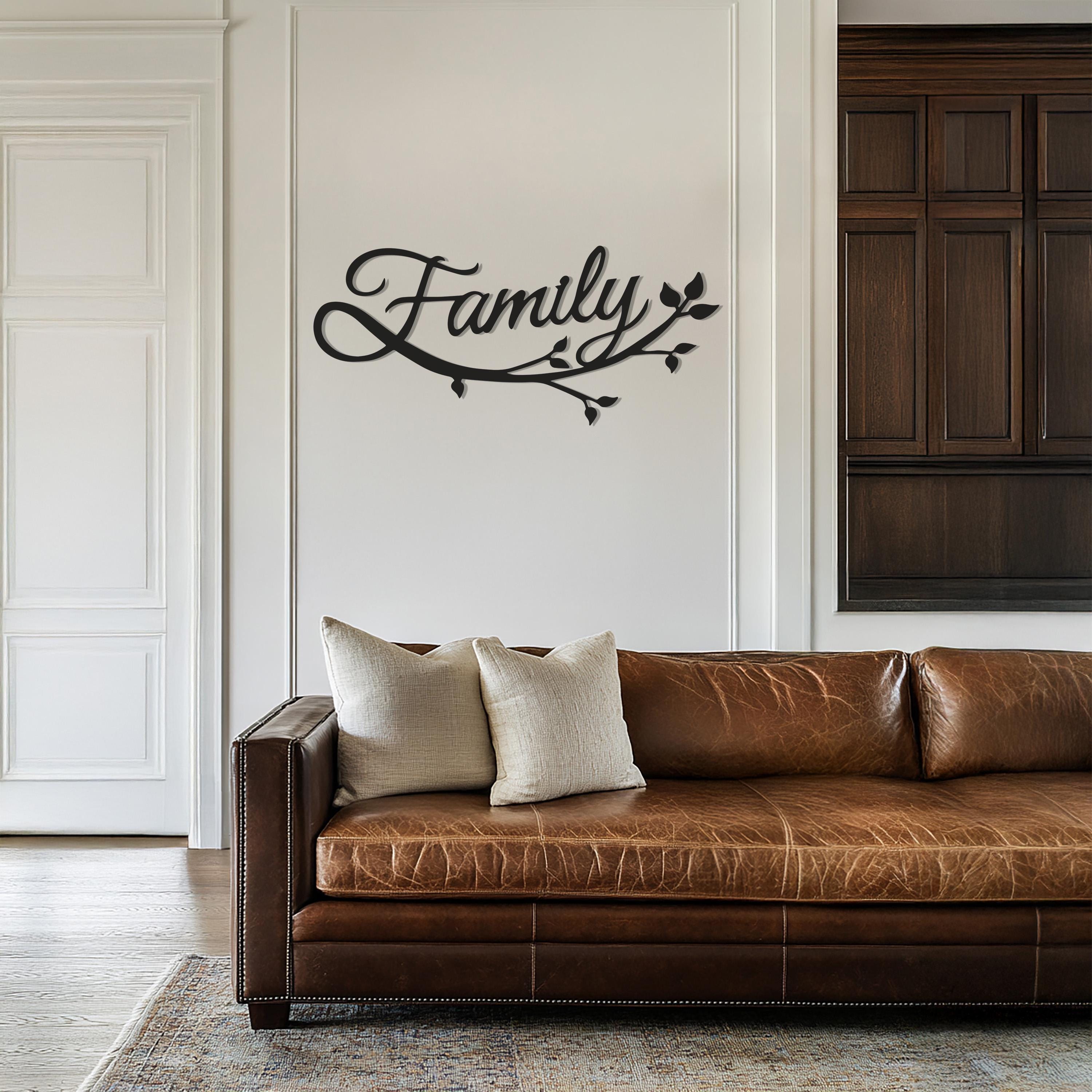 Family Metal Wall Art, Metal Wall Decor, Family Tree Branch Metal Art ...