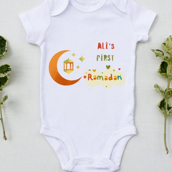 Personalized Baby Bodysuit My First Ramadan,Islamic Baby Ramadan Bodysuit, Muslim Baby My First Ramadan Baby Outfit,Custom First Ramadan