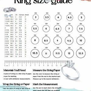 Printable Diamond Ring Sizer Ring Size Finder Ring Size Measure