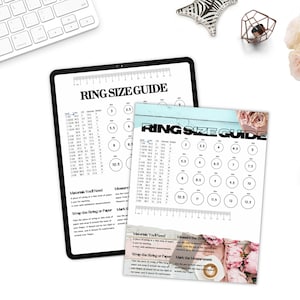 Ring Size Chart Printable Ring Sizer, Ring Size Guide, Printable Ring ...