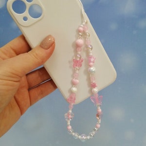 Custom Y2K Beaded Phone Charm – Cute Personalized Strap, Trendy Phone Accessory