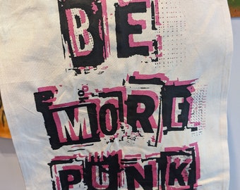Be More Punk Natural 100% Organic Cotton Tote Bag