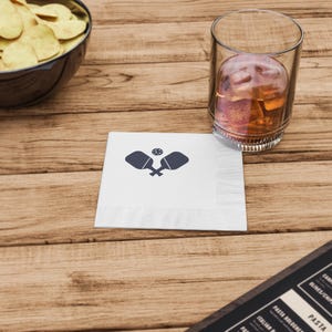 Pickleball Theme Cocktail Napkins | Luncheon and Beverage Napkins | Novelty Napkins for Parties