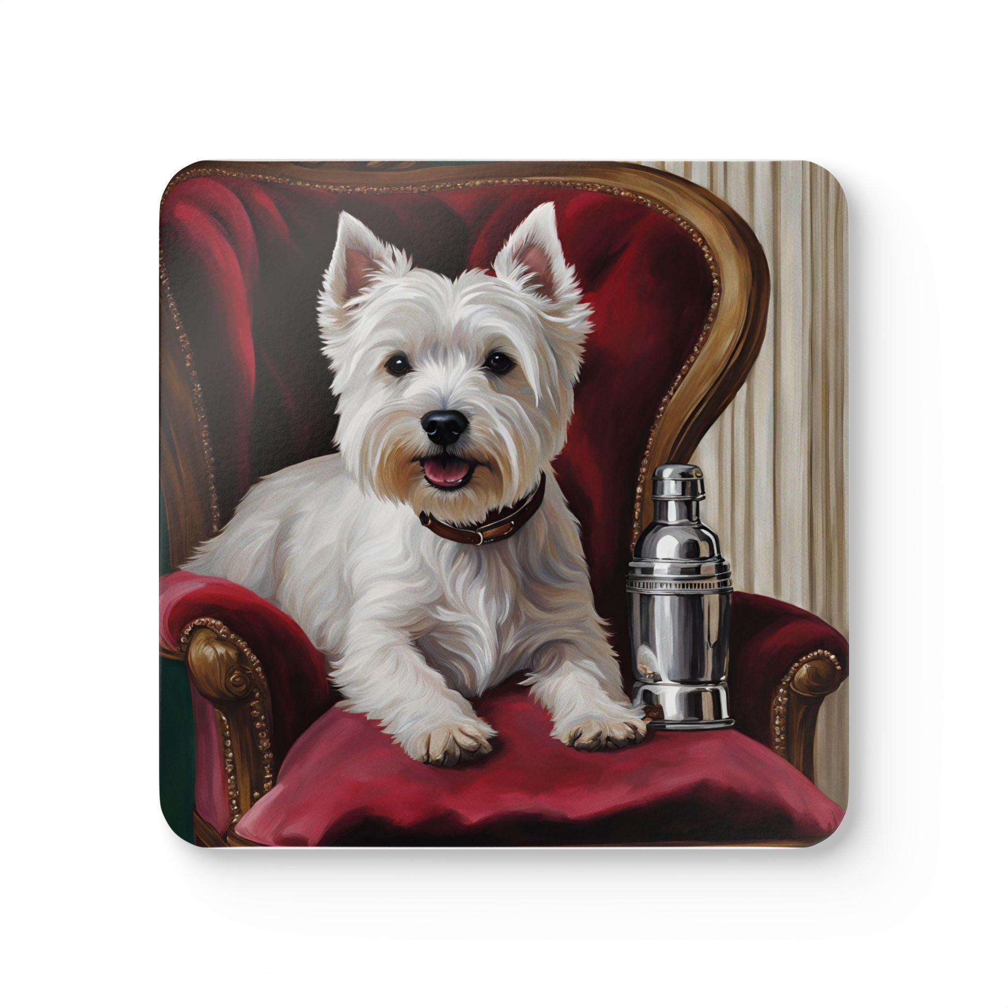 Westie with slippers Canada