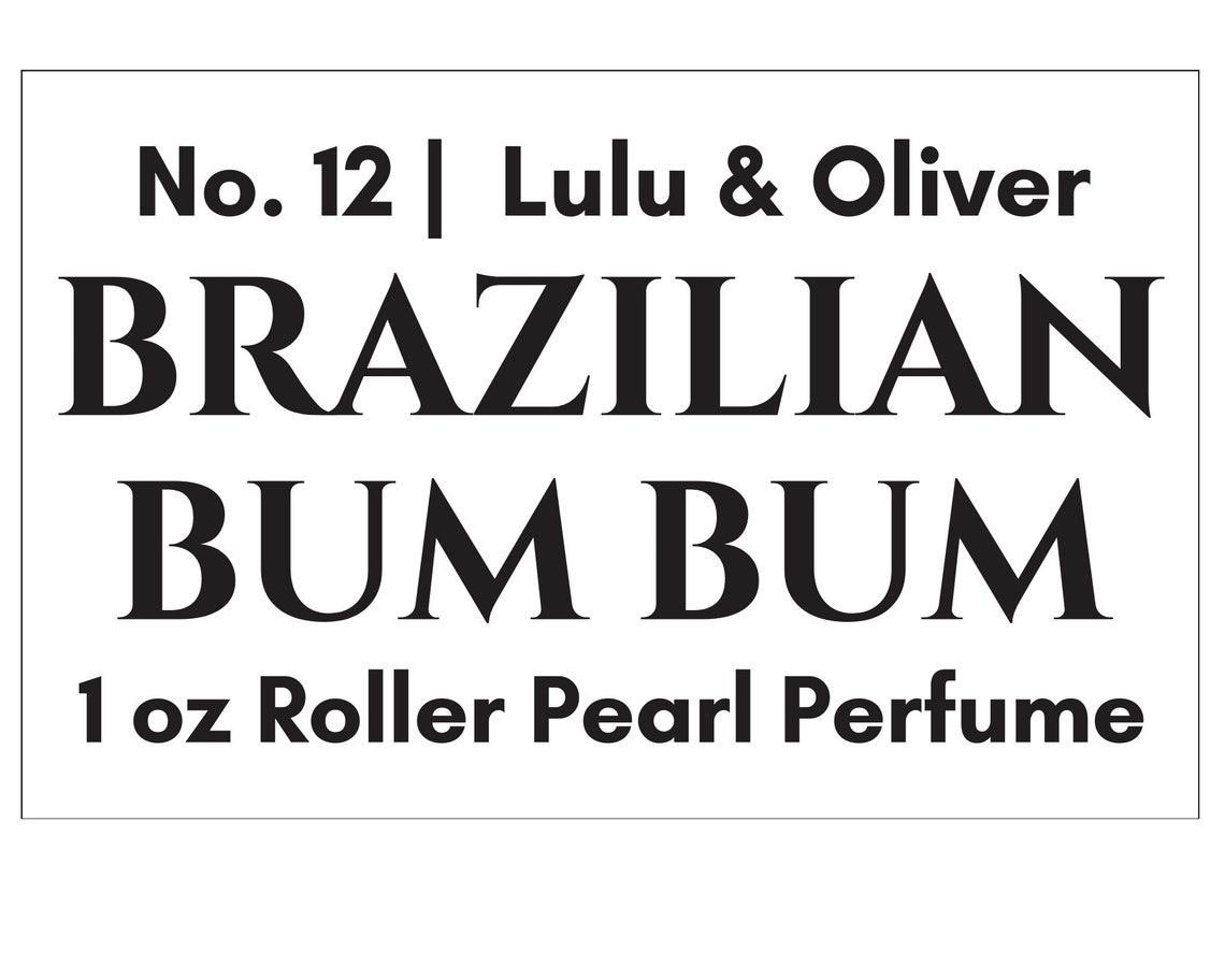 Brazilian Bum Bum, Organic Perfume Rollerball, Designer Oils, Essential Oils, Alcohol Free, Long