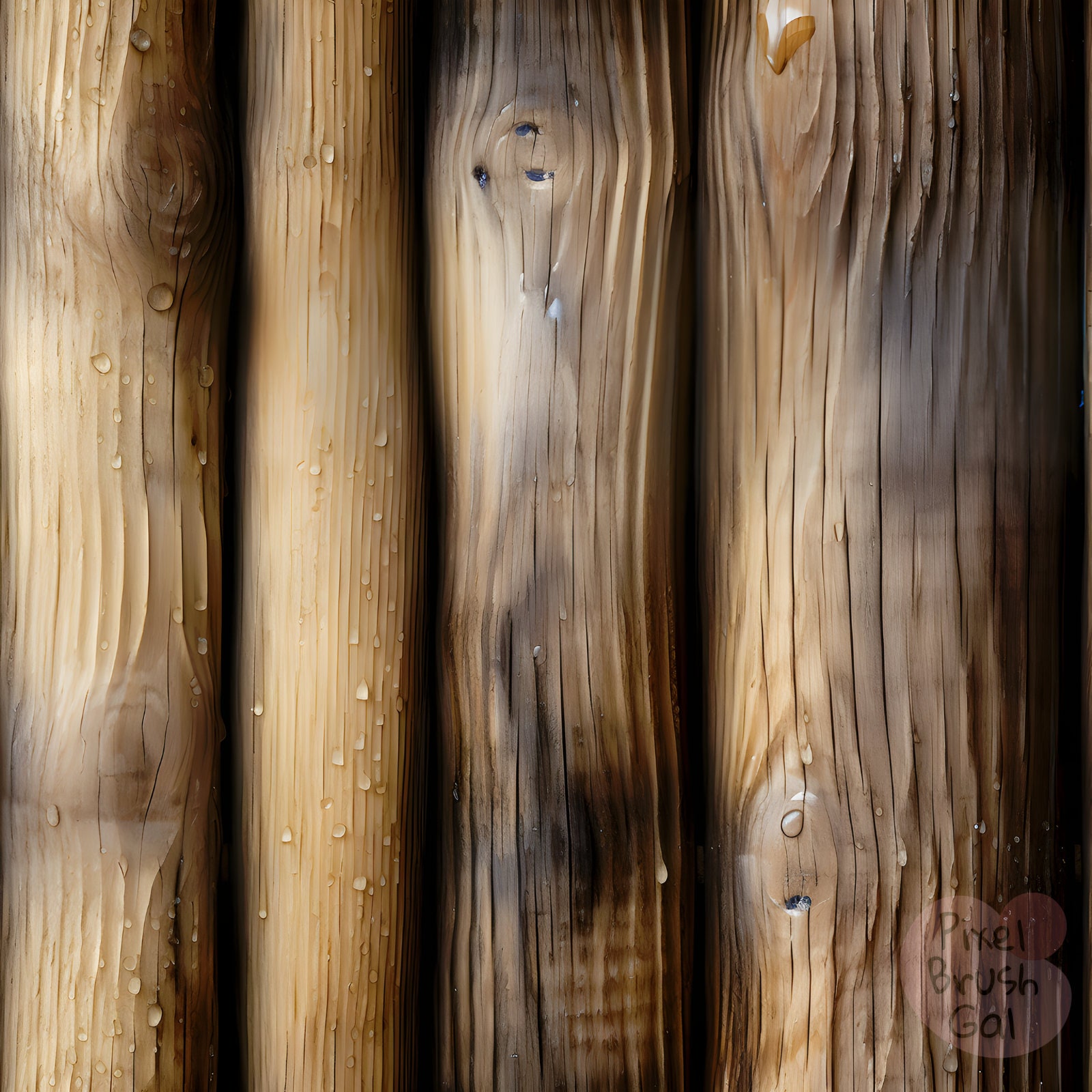 Log Pattern Wrapping Paper Log Cabin Wall Digital Pattern Seamless Paper Realistic Wooden Logs ...
