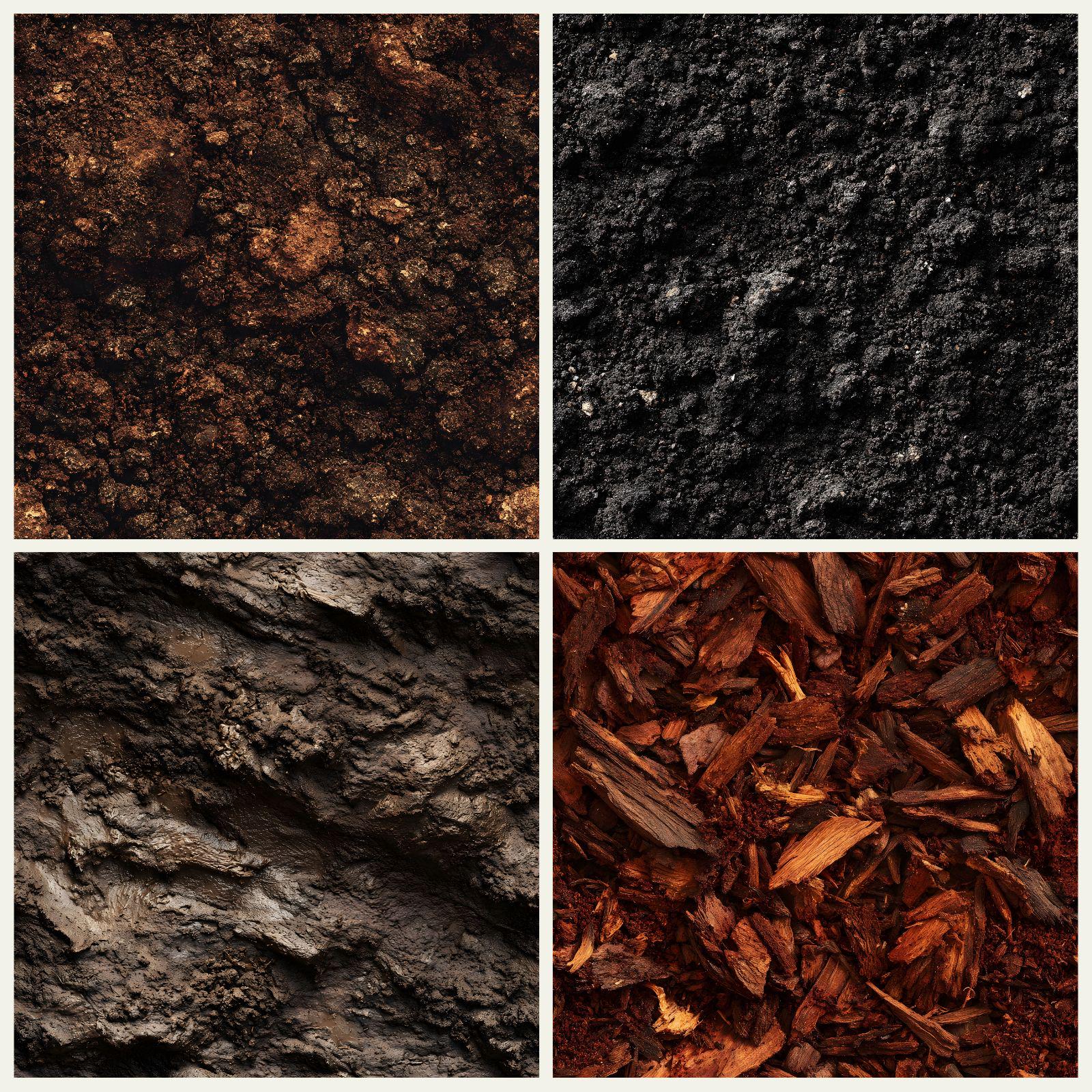 Realistic Dirt Mud Mulch Digital Pattern Seamless Paper Dirt Scrapbook ...