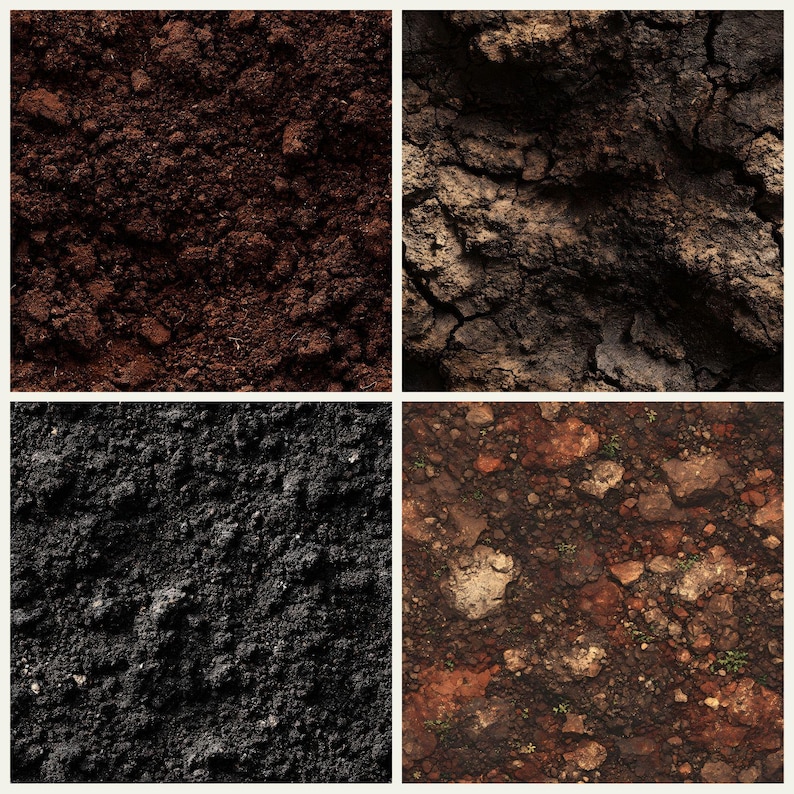 Realistic Dirt Mud Mulch Digital Pattern Seamless Paper Dirt Scrapbook ...