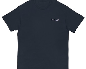 British Airways 747 Jumbo Jet Embroidered T-Shirt: Aviation Gift