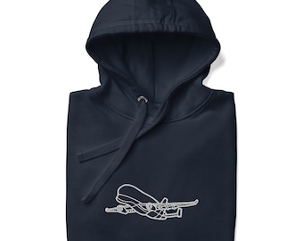 Airbus Beluga embroidered Unisex Hoodie Pilot Gift Aviation Aviator Cabin Crew Flight Pilot Enthusiast Planespotter b767 767-300 delta tui