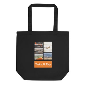Ezy Easyjet Airbus A319 A320 A321 Printed Pilot aviator enthusiast gift airport worker ground handling Boeing embraer Eco Tote Bag