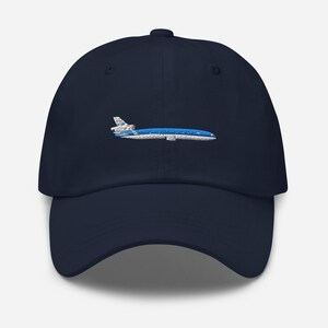 McDonnell Douglas MD11 Broderad KLM-keps Unisex Long Haul Lifestyle Crew-keps Julklapp för flygälskare, arbetare, crew-keps
