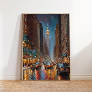 New York Print | New York Wall Art | New York Skyline | New York Printable Wall Art | NYC Art | USA Print | New York Painting | Travel Gift