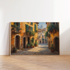 Sicilia Italy Print | Italy Wall Art | Italy Oil Painting | Italy Printable Wall Art | Italy Theme Wall Decor | Italy Gift for Travel Lovers