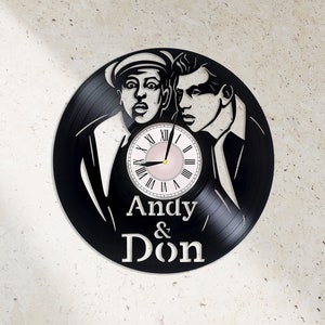 Vinyl Wall Clock | Retro Clock | Unique Wall Clock | Don Knotts | Andy Griffith | American TV Show | Andy and Don the Making of a Friendship