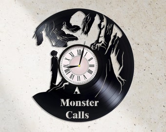 A Monster Calls Vinyl Record Wall Clock | Handmade Home Decor