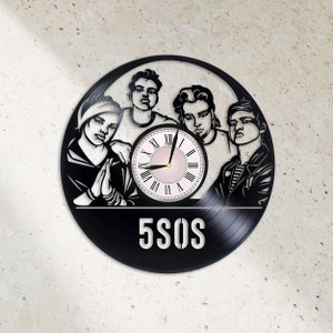 5SOS Vinyl Record Wall Clock | Rock Music Decor