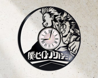 BNHA Vinyl Record Clock | Anime Manga Wall Art Decor