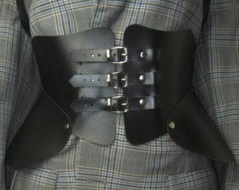 Cintura corsetto sottoseno in pelle da donna - Cintura regolabile per imbracatura - Stile vintage - Opzioni taglie forti - Regalo per lei - Imbracatura in vita artigianale