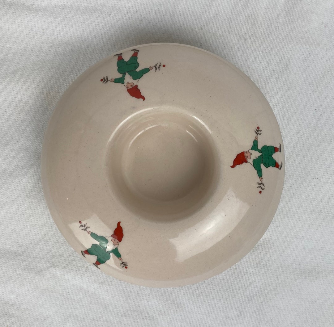 Christmas Votive Candle Holder Featuring Scandinavian Gnome / Nisse