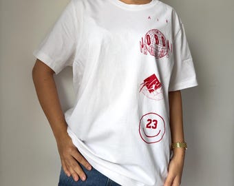 Vintage 90er Jahre Nike Michael Jordan NBA Basketball-T-Shirt Medium Nike Dunk Air Jordan-Shirt Nike Space Jam Basketball NBA Sport-T-Shirts Größe M