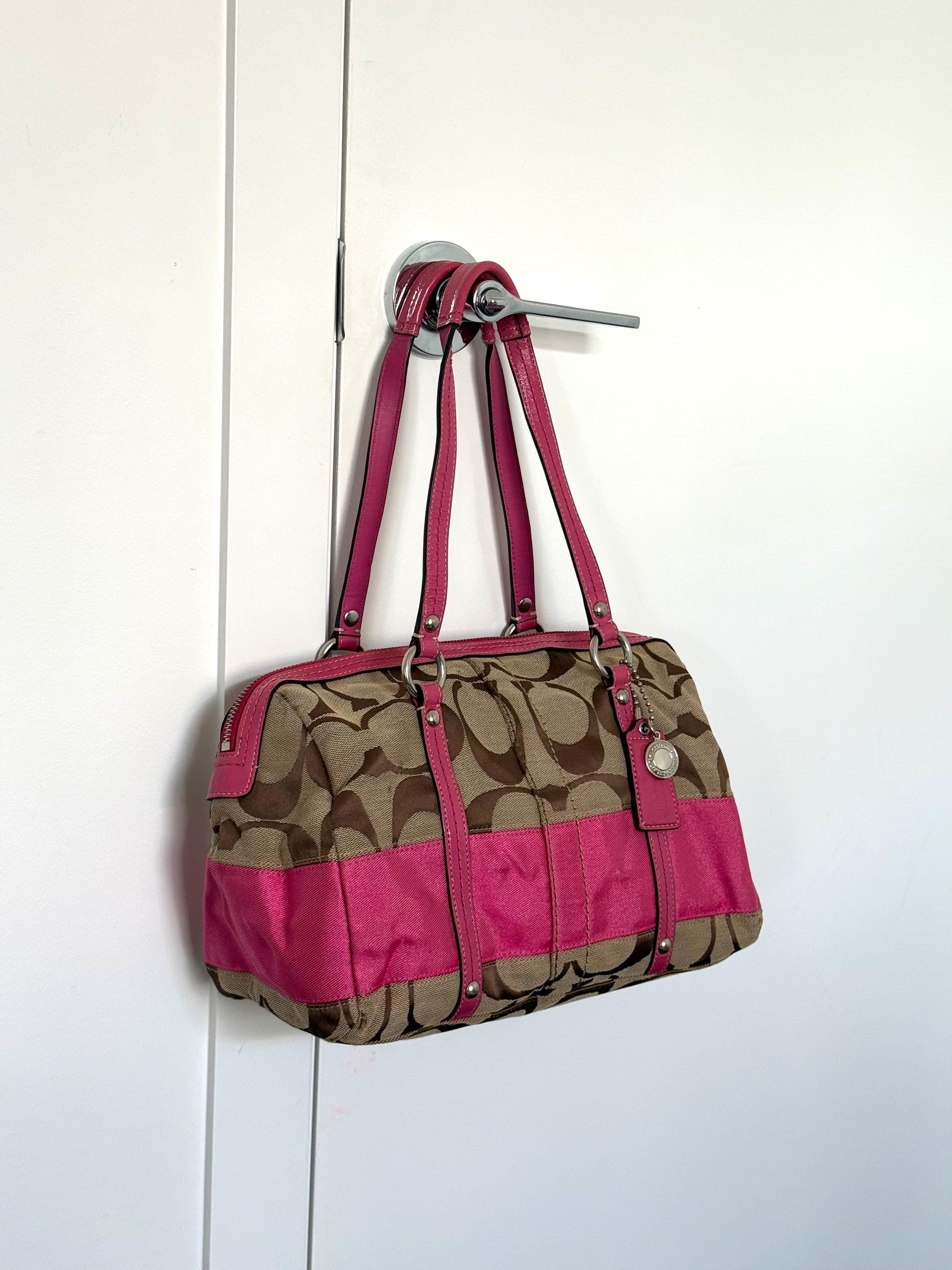 00s COACH mini boston pink y2k handbag 激レア コーチ ピンク 