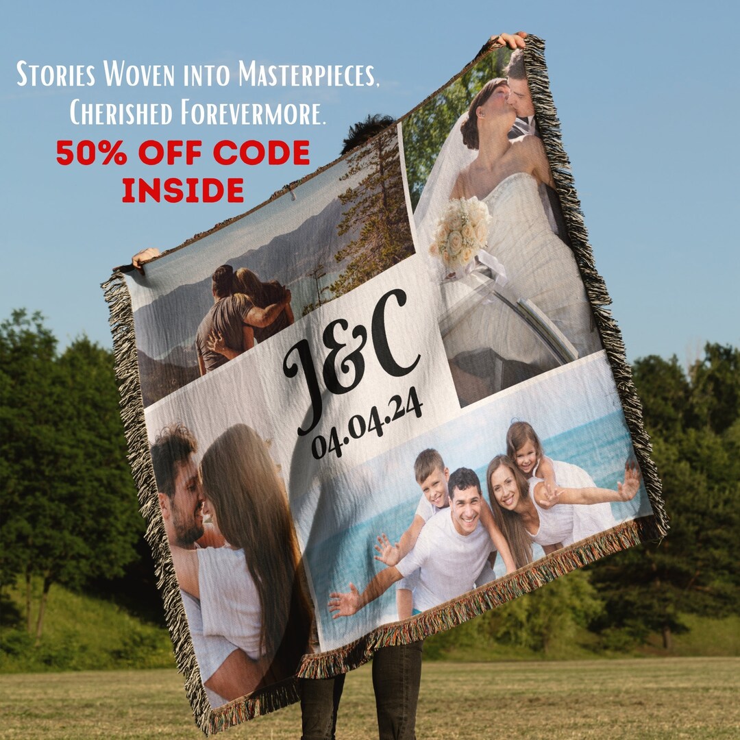 Custom Blanket With Picture Gift Idea, Personalized Anniversary