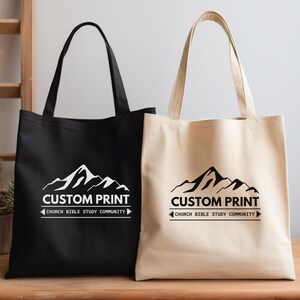 Custom Bible Study Tote Bag - Personalized Christian Gift for Church Group - Faith Tote