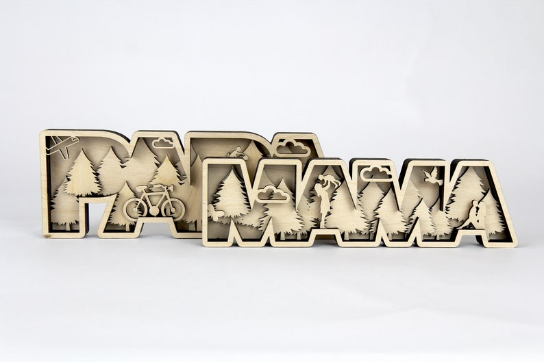 MAMA 3D figure / sign / to stand up / Perfect as a gift for: Mother's Day, birthday, Christmas / available in 2 sizes image 6