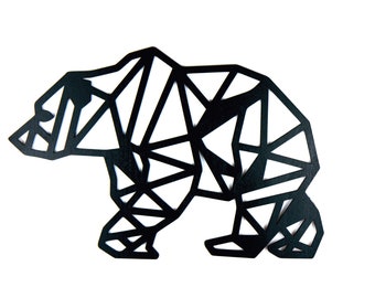 Beech wood bear wall decoration