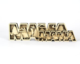 MAMA 3D figure / sign / to stand up / Perfect as a gift for: Mother's Day, birthday, Christmas / available in 2 sizes