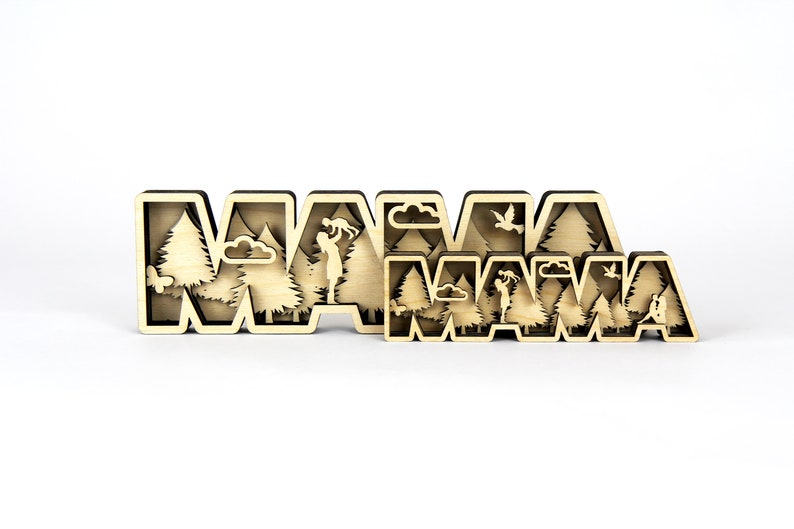 MAMA 3D figure / sign / to stand up / Perfect as a gift for: Mother's Day, birthday, Christmas / available in 2 sizes image 1