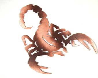 Décoration murale en bois de hêtre Scorpion 50 cm