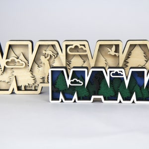 MAMA 3D figure / sign / to stand up / Perfect as a gift for: Mother's Day, birthday, Christmas / available in 2 sizes image 3