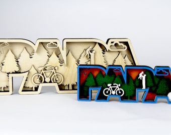 PAPA 3D figure / sign / to stand up / Perfect as a gift for: Father's Day, birthday, Christmas / available in 2 sizes