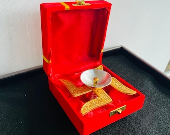 Brass Swastik Diya Oil Lamp | Traditional Indian Puja Decor