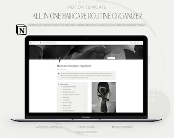Haircare Routine Notion Template, Essential for Hair health Maintenance, Natural hair growth tips, self care routine, Perfect Beauty Gift