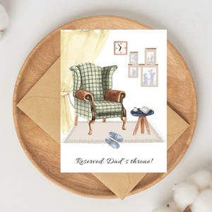 Bonne fête des pères, carte de voeux imprimable, cadeau fête des pères, cadeau pour papa, chaise de papa, carte numérique, carte pliable 5 x 7