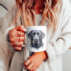 Labradorit Becher, Labrador Retriever Becher, schwarzer Labrador Retriever, Hundeliebhaber Geschenk, Labrador Liebhaber Geschenk