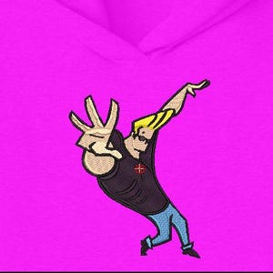 Muscular Blond Character Embroidery Design - PES DST EXP Digital Design - Fun Machine Embroidery - Instant Download 20 x 15.5cm