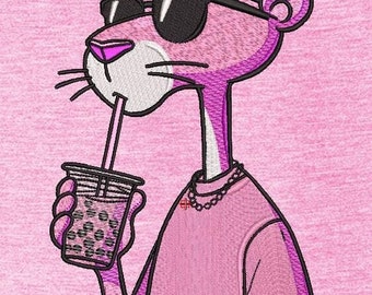 Digitalisierter Pink Panther, Größe 14 x 24 cm