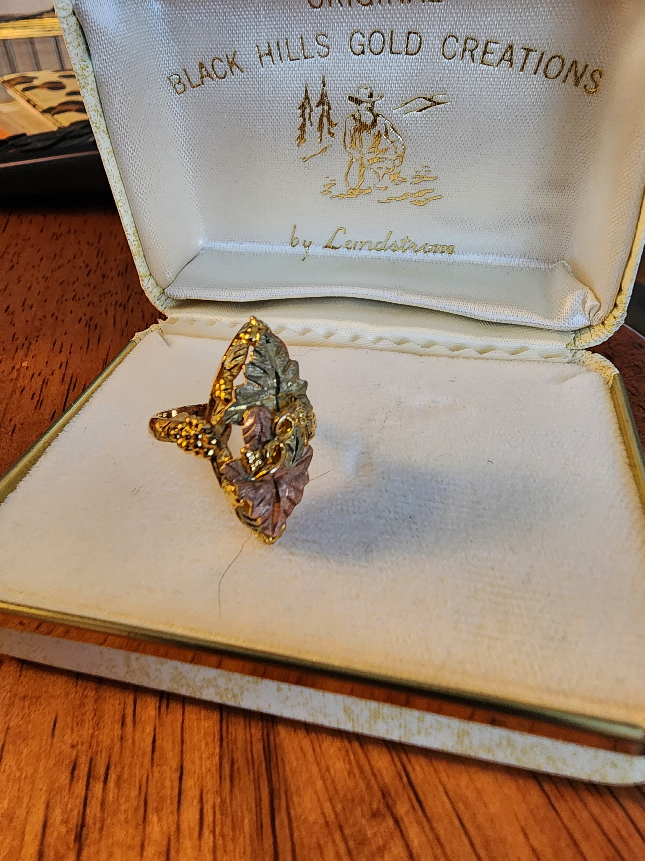 Black Hills Gold Onyx Rings - Etsy