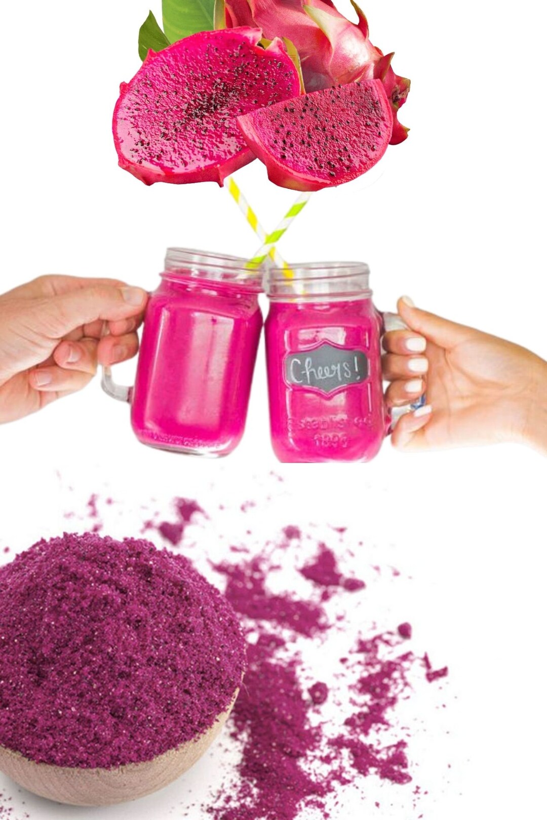 Dragon Fruit Red Pitaya Powder 100%natural - Etsy