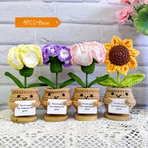 Cute Handmade Crochet Sunflower/Carnation,Crochet Flowers,Thank you gift,Thanksgiving gift,Christmas gift,Gift for Mom,Crochet Desk Decor