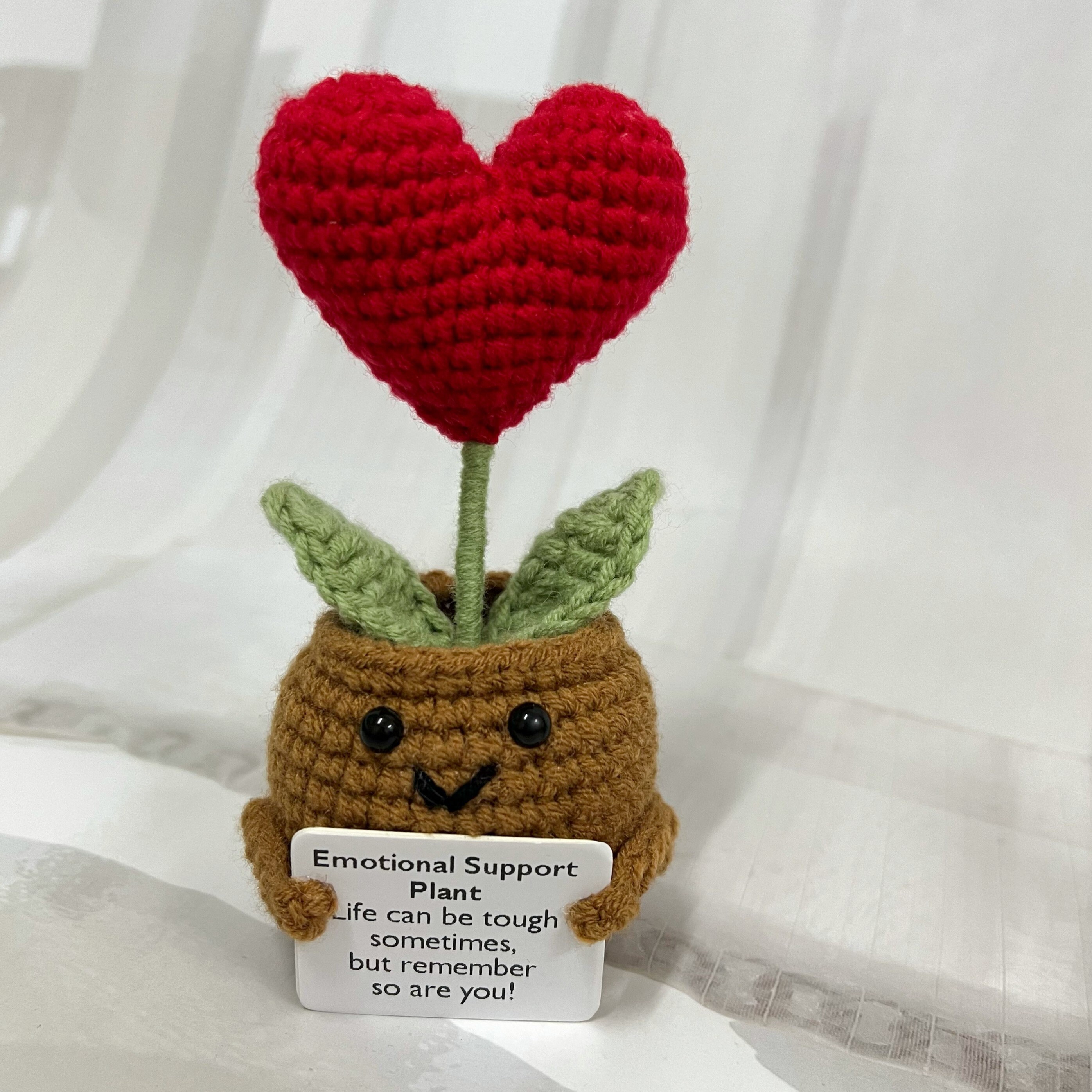 Handmade Crochet Emotional Support Plants Caring Gifts, Custom Crochet ...