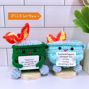Emotionale Unterstützung Müllcontainer Feuer, häkeln Müllcontainer Feuer, Müllcontainer Feuer, Geschenk für sie, das Licht der Dunkelheit, Danke Geschenk, personalisiertes Geschenk